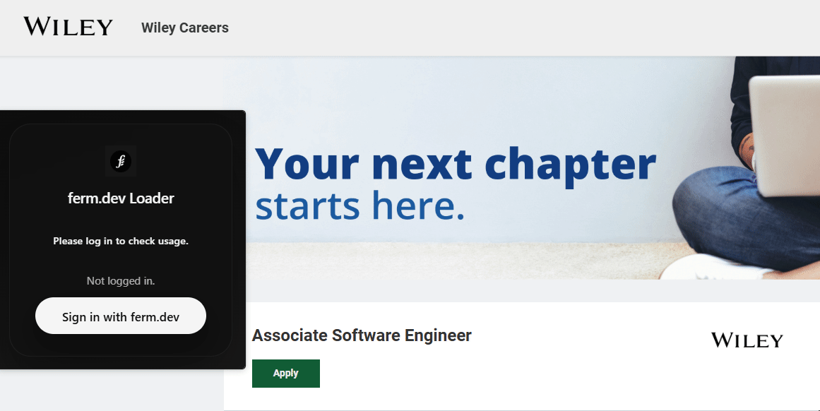 Chrome extension demo showing auth.